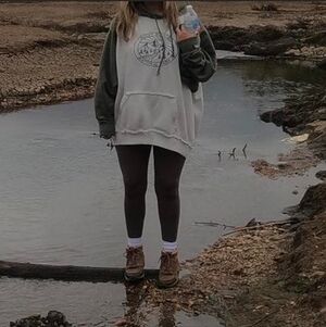 Two-Tone Hoodie with Graphic Logo